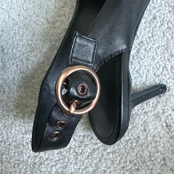 Black Leather Sling Back 👠 - Picture 6 of 7